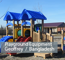 Geoffrey in Bangladesh playground equipment
